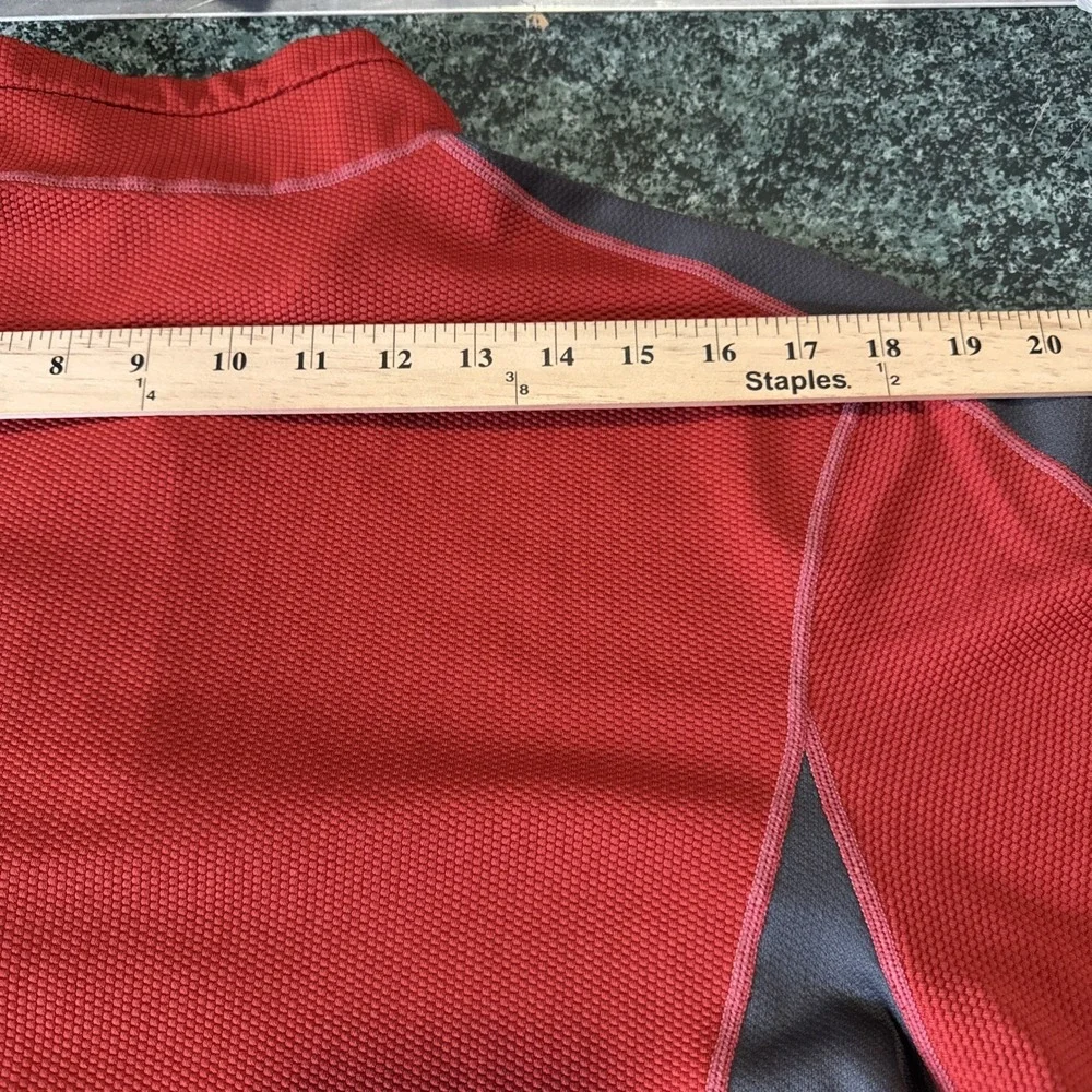 Nike‎ ACG VTG Sweater Mens Large Red Gray  Lightweight 1/4 Zip Pullover Outdoor